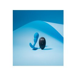 B-VIBE P-Spot Snug Plug mit Vibration & Fernbedienung 95 g Blau