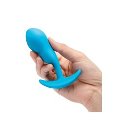 B-VIBE P-Spot Snug Plug mit Vibration & Fernbedienung 95 g Blau