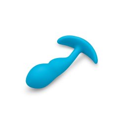 B-VIBE P-Spot Snug Plug mit Vibration & Fernbedienung 95 g Blau