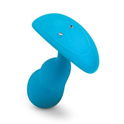 B-VIBE P-Spot Snug Plug mit Vibration & Fernbedienung 95 g Blau