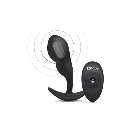 B-VIBE P-Spot Snug Plug mit Vibration & Fernbedienung 145 g Schwarz