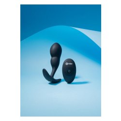 B-VIBE P-Spot Snug Plug mit Vibration & Fernbedienung 145 g Schwarz