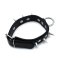 KIOTOS Halsband mit Metallspikes und O-Ring Leder Schwarz