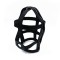 KIOTOS Head Cage mit Reissverschluss Leder Schwarz
