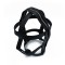 KIOTOS Head Cage mit Reissverschluss Leder Schwarz