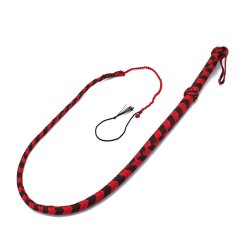 KIOTOS Bullenpeitsche 120 cm Nylon Schwarz / Rot