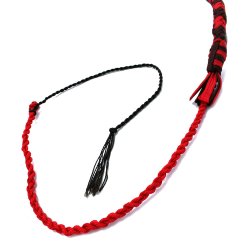 KIOTOS Bullenpeitsche 120 cm Nylon Schwarz / Rot