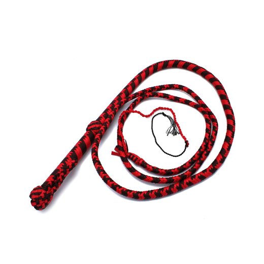 KIOTOS Bullenpeitsche 270 cm Nylon Schwarz / Rot
