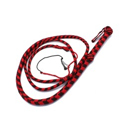 KIOTOS Bullenpeitsche 270 cm Nylon Schwarz / Rot