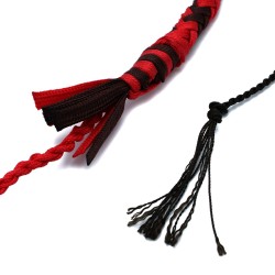 KIOTOS Bullenpeitsche 270 cm Nylon Schwarz / Rot