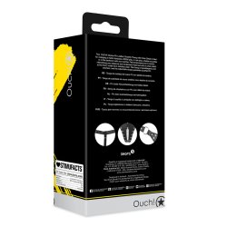 OUCH PU Leather Chastity Thong One Size Schwarz