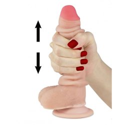 LOVETOY Sliding Skin Dildo Ø 3.6 x 17,3 cm Beige