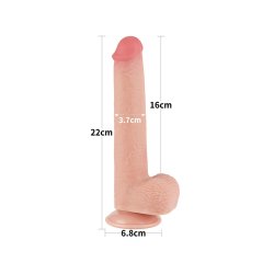 LOVETOY Sliding Skin Dildo Ø 3.7 x 22 cm Beige