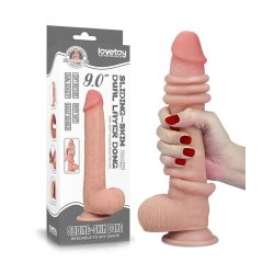 LOVETOY Sliding Skin Dildo Ø 3.5 x 23 cm Beige