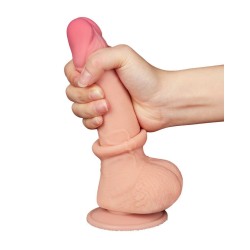 LOVETOY Sliding Skin Dildo Ø 3.5 x 19.5 cm Beige