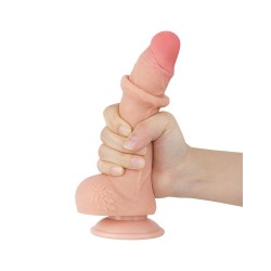 LOVETOY Sliding Skin Dildo Ø 3.5 x 19.5 cm Beige