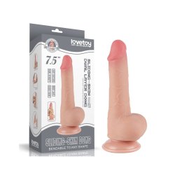 LOVETOY Sliding Skin Dildo Ø 3.6 x 19.5 cm Beige