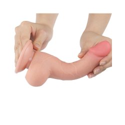 LOVETOY Sliding Skin Dildo Ø 3.6 x 19.5 cm Beige