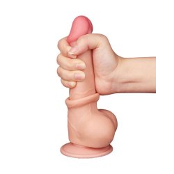 LOVETOY Sliding Skin Dildo Ø 3.6 x 19.5 cm Beige