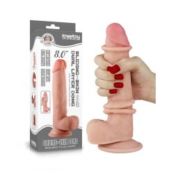 LOVETOY Sliding Skin Dildo Ø 4 x 20 cm Beige