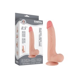 LOVETOY Sliding Skin Dildo Ø 4 x 20 cm Beige