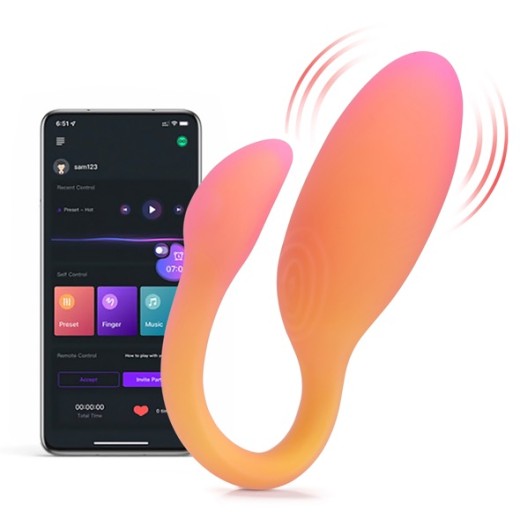 MAGIC MOTION Magic Flamingo Max Vibrator mit App-Steuerung Orange