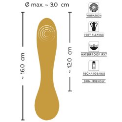 SWEET SMILE Flexible Swirl Vibrator Gold