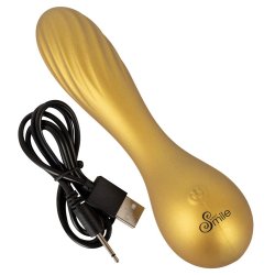 SWEET SMILE Flexible Swirl Vibrator Gold