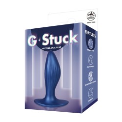NMC G Stuck Prostata Plug aus Silikon Ø 4.1 cm x 11,4 cm Metallisch-Blau