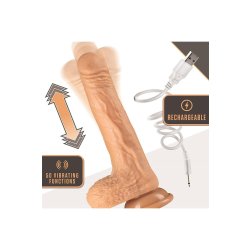 BLUSH Dr. Skin Dr. Grey Stossender & Kreisender Dildo Ø 3,5 cm x 19,6 cm Beige