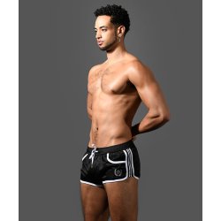 ANDREW CHRISTIAN Sports Mesh Swim Shorts Schwarz