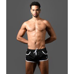 ANDREW CHRISTIAN Sports Mesh Swim Shorts Schwarz