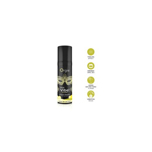 ORGIE Dual Vibe Lemon Gin & Tonic Kissable Liquid Vibrator 15 ml