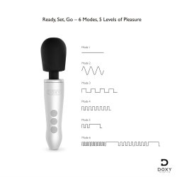 DOXY Go Mini-Wand-Massager aus Aluminium Silber