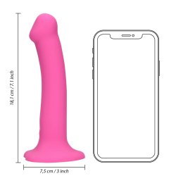 LOVELINE Non-Phallic Vibrating Dildo Medium Pink