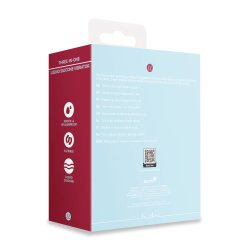 LOVELINE Three-In-One Liquid Silicone Vibrator Hellblau
