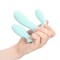 LOVELINE Three-In-One Liquid Silicone Vibrator Hellblau
