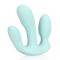 LOVELINE Three-In-One Liquid Silicone Vibrator Hellblau