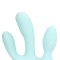LOVELINE Three-In-One Liquid Silicone Vibrator Hellblau