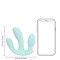 LOVELINE Three-In-One Liquid Silicone Vibrator Hellblau