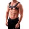SAXOS Soft Leder Brust Harness Schwarz