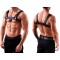 SAXOS Soft Leder Brust Harness Schwarz
