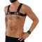 SAXOS PVC Brust Harness Schwarz