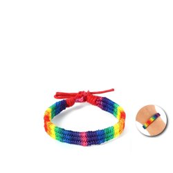 DIVERTYSEX Regenbogen Armband geflochten