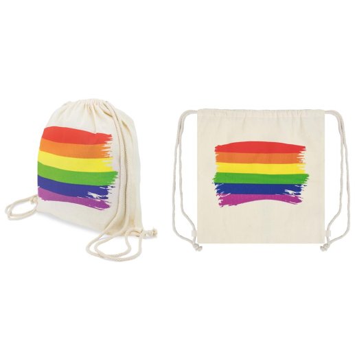 DIVERTYSEX Regenbogen Rucksack aus Baumwolle