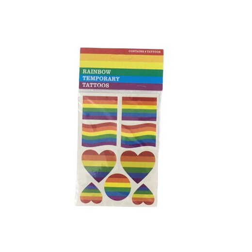 DIVERTYSEX Regenbogen Tattoos Zum Aufkleben 9 Stk.