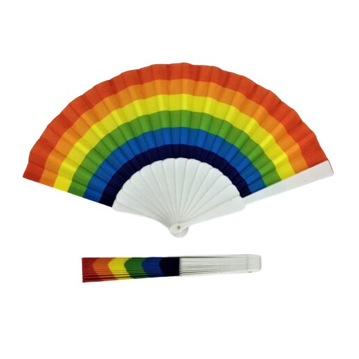 DIVERTYSEX Regenbogen Fächer aus Kunststoff