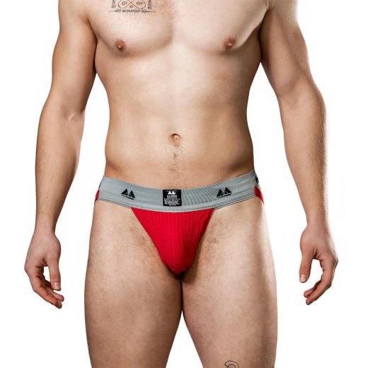 ORIGINAL JOCKSTRAP - 2" Rot / Grau