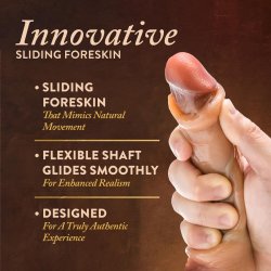 BLUSH Renaissance DaVinci Dildo mit Verschiebbarem Vorhaut Ø 3,8 cm Latino