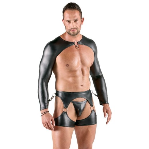 SVENJOYMENT Harness-Set mit 2 Karabinern Schwarz